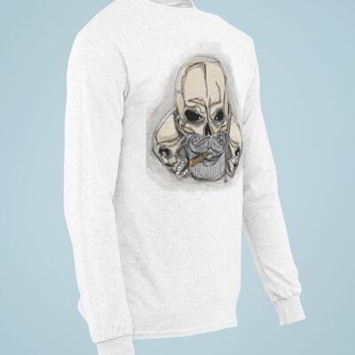 Men's long-sleeved T-shirt skull - Gifts for Men - Valentine's Day