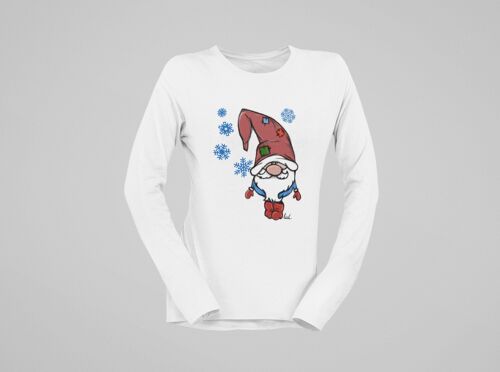 T-shirt manches longues avec lutin de Noël