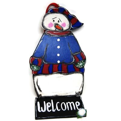 Snowman door plaque - Christmas