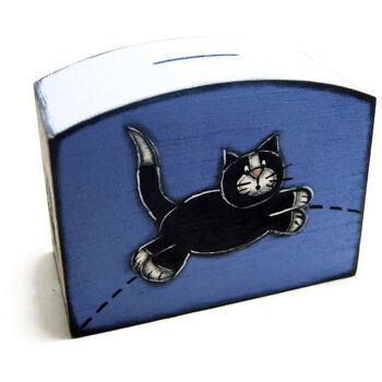 Tirelire bleue avec chat - Boites 1
