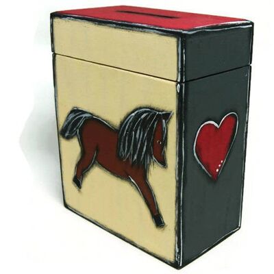 Money box with horse - Boxes - Brown horse