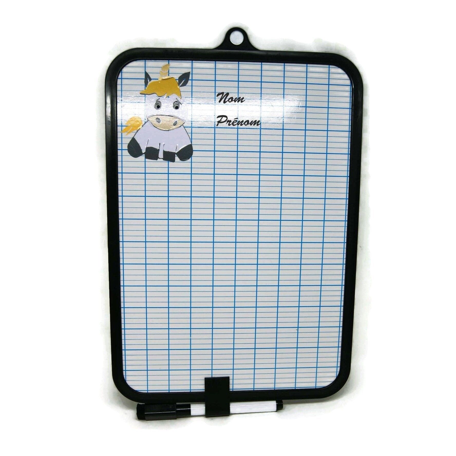 Schiefertafel mit Einhorn - Büromaterial - Name