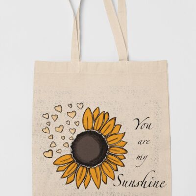 Cotton bag with sunflower - Bags and pouches - summer