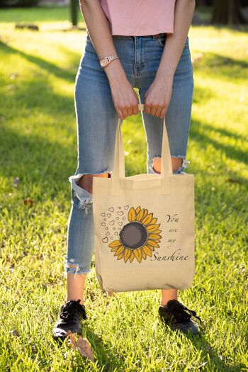 Sac en coton avec tournesol - Sacs et pochettes - été 2