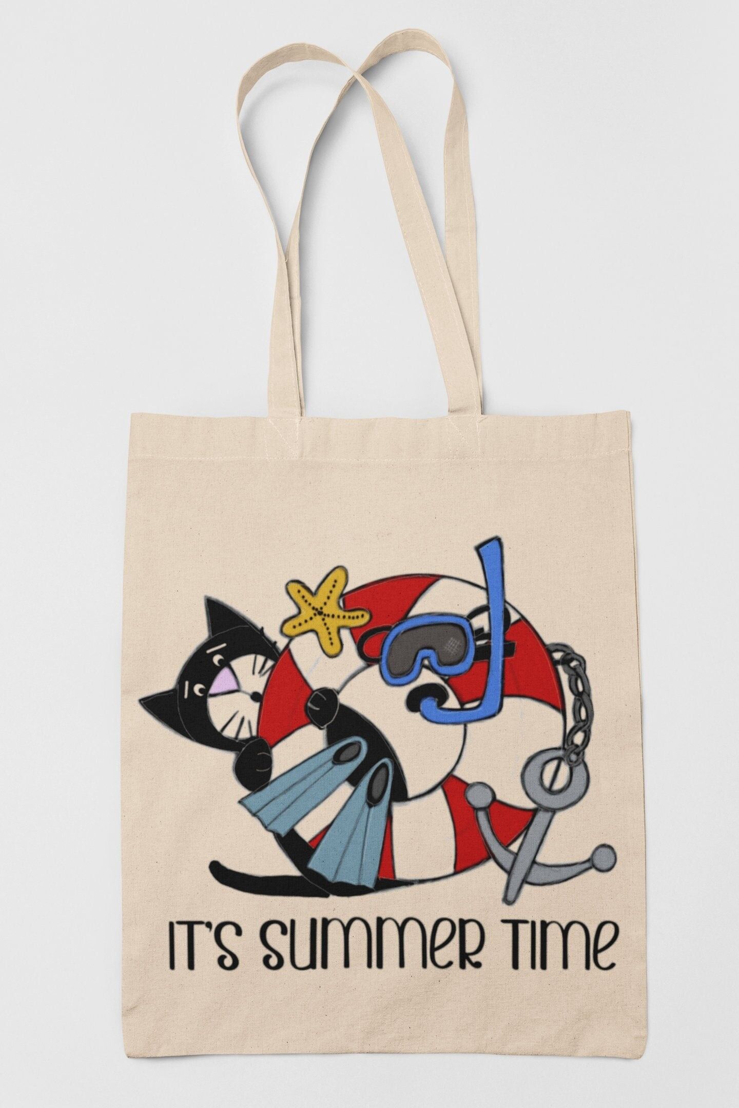 Bolsa de algodón para la playa - Bolsos y bolsitas - verano - texto en inglés