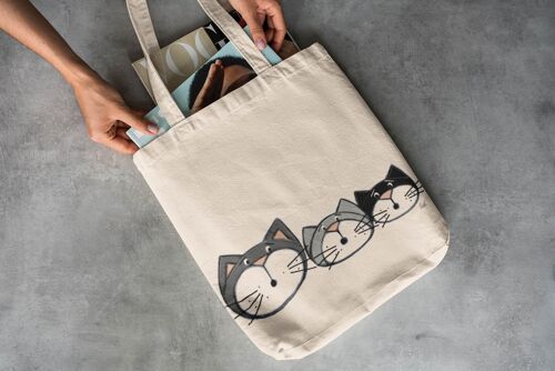 Sac en coton trois chats - Sacs et pochettes