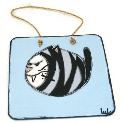 Door plate with cat fish - Home decoration - Without message