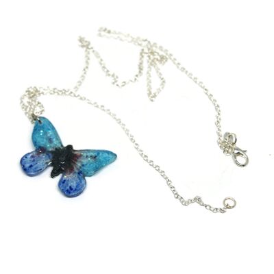 Blue butterfly necklace - Jewelry