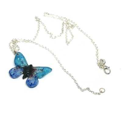 Blaue Schmetterlingskette - Schmuck