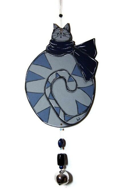 Mobile cat with bell - Home decoration