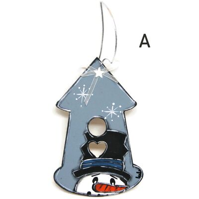 Christmas decorations with Snowmen for tree - ornament A