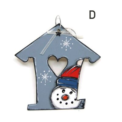 Christmas decorations with Snowmen for tree - ornament D