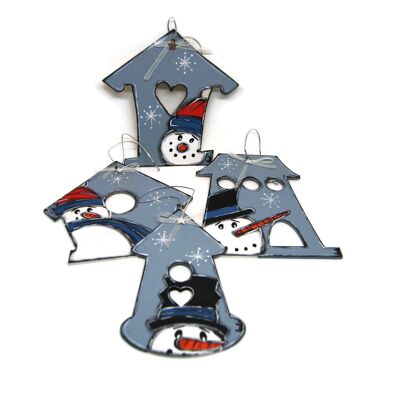 Christmas tree decorations with snowmen