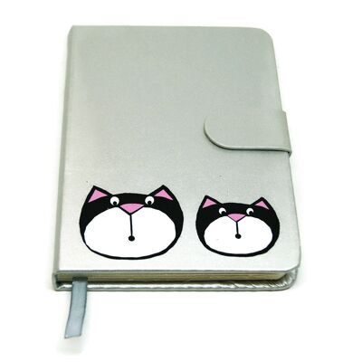 Notizbuch mit personalisierter Katze - Büromaterial - Silber