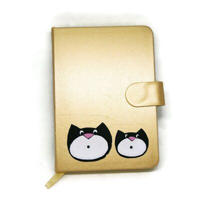 Notizbuch mit personalisierter Katze - Bürobedarf - Gold