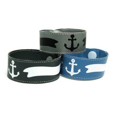 Bracelet unisexe ancre marine - Bijoux - St Valentin - Cadeaux pour homme - Bleu