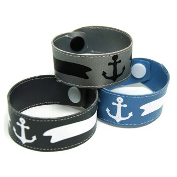 Bracelet unisexe ancre marine - Bijoux - St Valentin - Cadeaux pour homme - Bleu 2