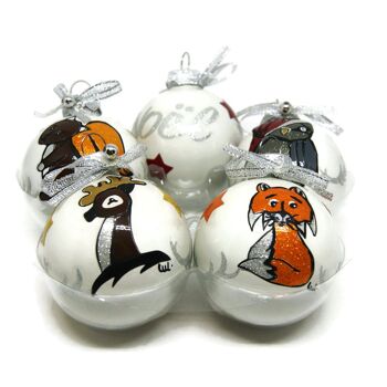 Boules de Noël Animaux de la forêt - 4 renards 2