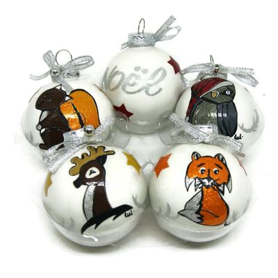 Christmas balls Animals of the forest