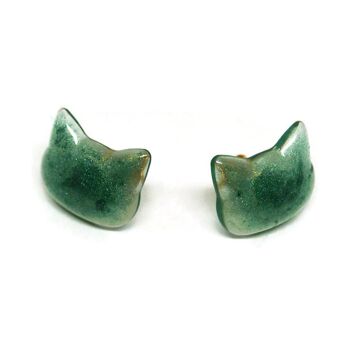 Collier et boucles d'oreilles chat - Bijoux - Collier - Vert 3