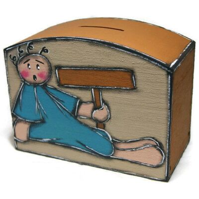 Piggy bank with doll and first name - Boxes