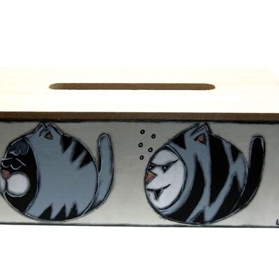Caja de pañuelos de gato pez