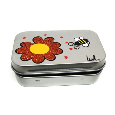 Pocket pill box with bee - summer