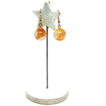 Boucles d'oreilles boules orange - Bijoux 2