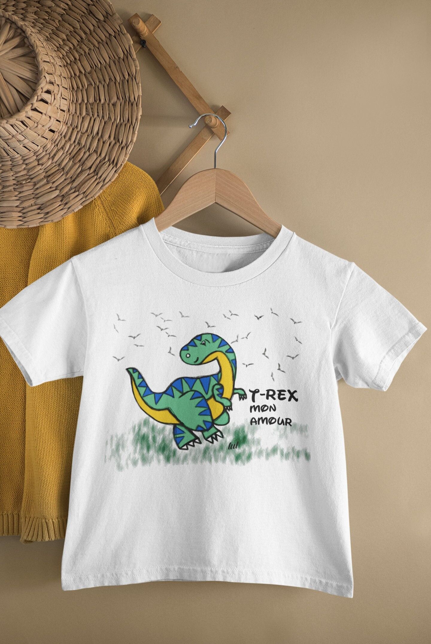 T-shirt per bambini con dinosauri