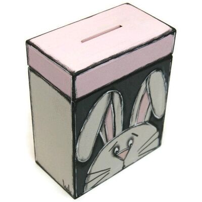 Money box with gray rabbit - Boxes