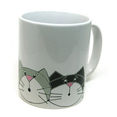 Tazza bianca con tre gatti - Stoviglie