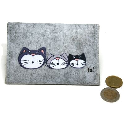 Katzengeldbörse mit Druckknöpfen - Taschen und Beutel
