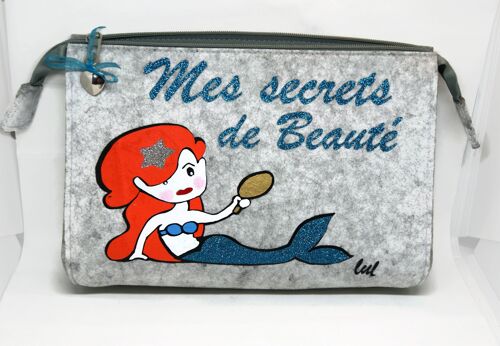 Trousse de maquillage avec sirène  - Sacs et pochettes