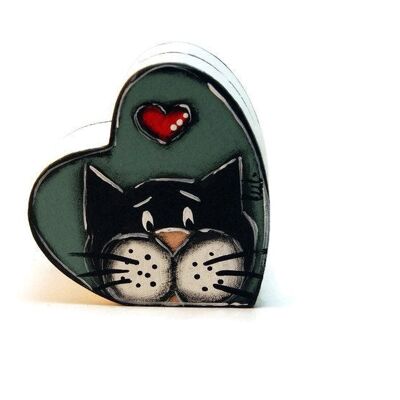 Portafotos corazón y gato - Decoración hogar - Material oficina