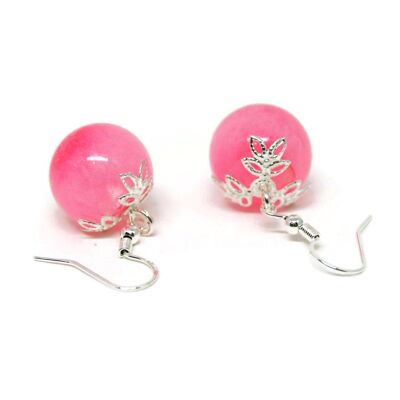 Boucles d'oreilles boules rose - Bijoux
