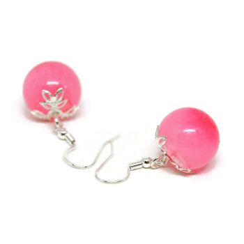 Boucles d'oreilles boules rose - Bijoux 2