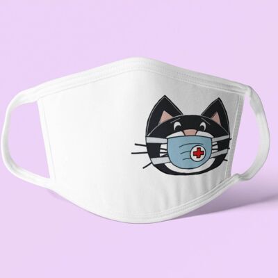 Tuchmaske mit Katze