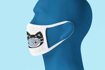 Masque en tissu avec chat 3