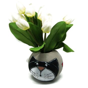 Vase forme boule avec chat - Décoration maison 5