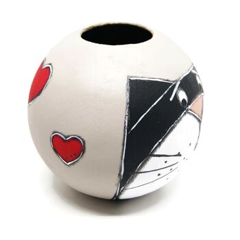 Vase forme boule avec chat - Décoration maison 2