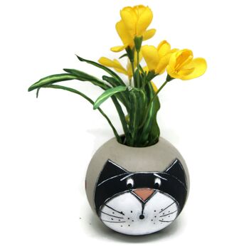 Vase forme boule avec chat - Décoration maison 7