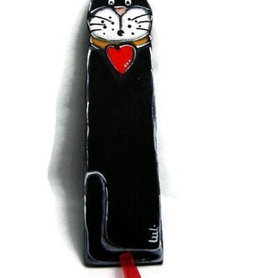 Black cat bookmark - Office item