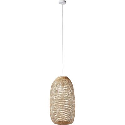 Suspension 28921NA Beige - abat jour bamboo