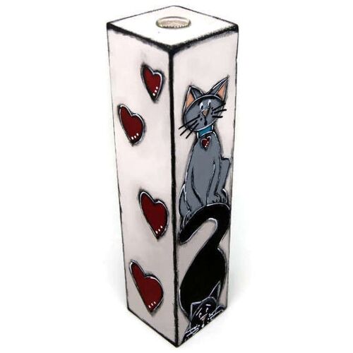 Vase Soliflore avec chats - Décoration maison