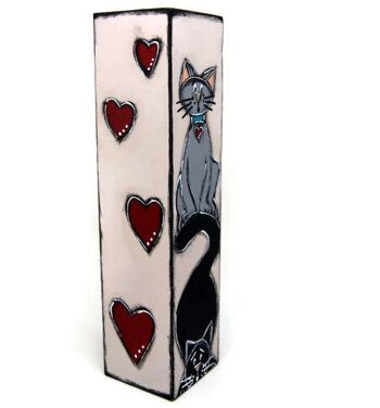 Vase Soliflore avec chats - Décoration maison 2