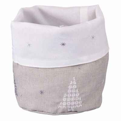 XMAS CESTINO ALBERI SILVER GRIGIO 15 X 20 CM