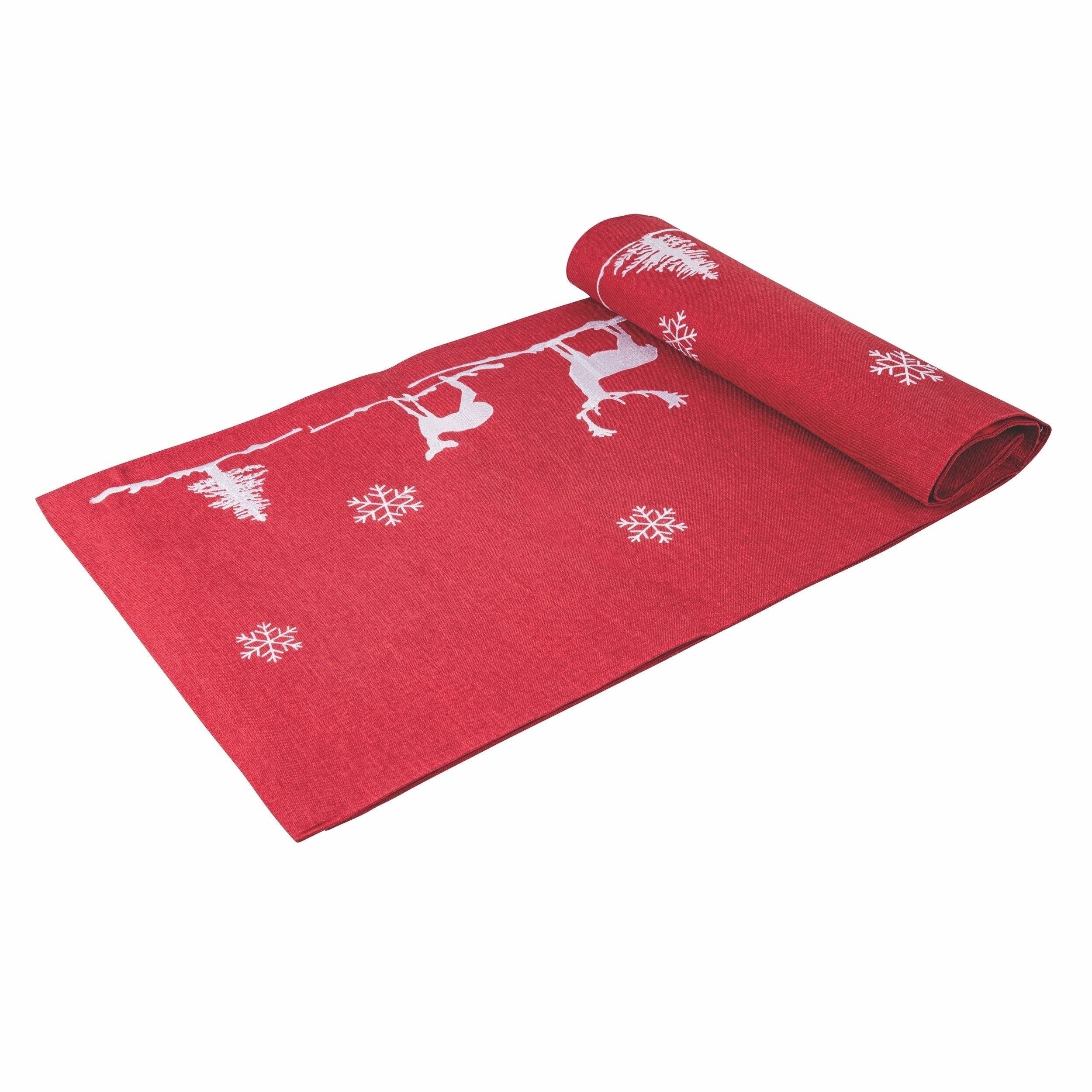 CHEMIN DE NOËL RENNE ROUGE 175X40 CM