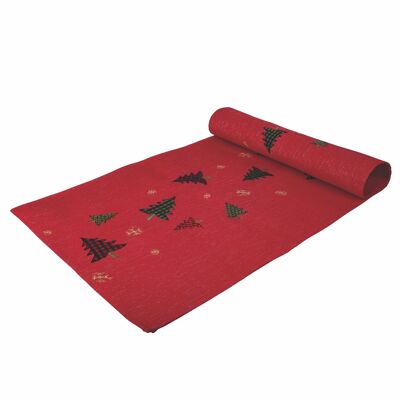 CORREDOR NAVIDAD DENVER ROJO 175X40 CM