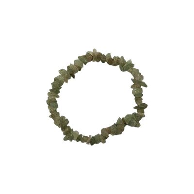 Bracciale elasticizzato con chip di pietre preziose Avventurina verde