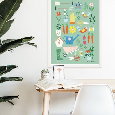 Illustrated Garden Wall art